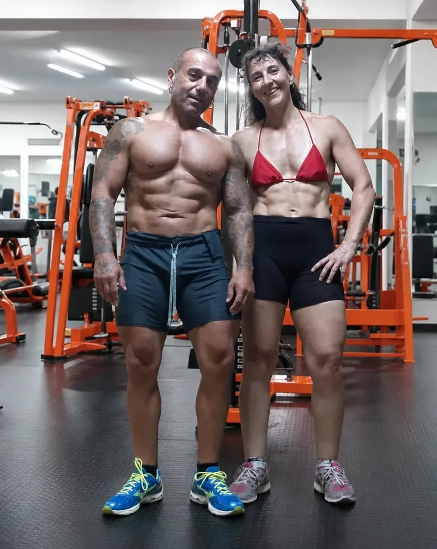 Gino e Stefania nella sala di Revenge Gym